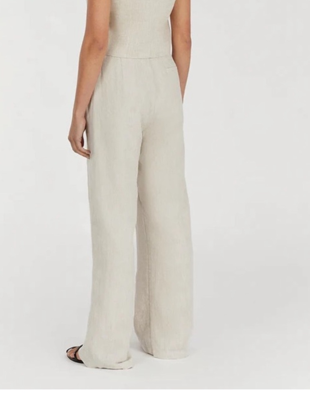 Dissh Norah Tan Natural Linen Pants Fully Lined Pockets Size 2 - Picture 4 of 14